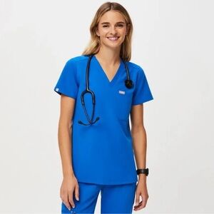Figs Women's Blue Scrub Top